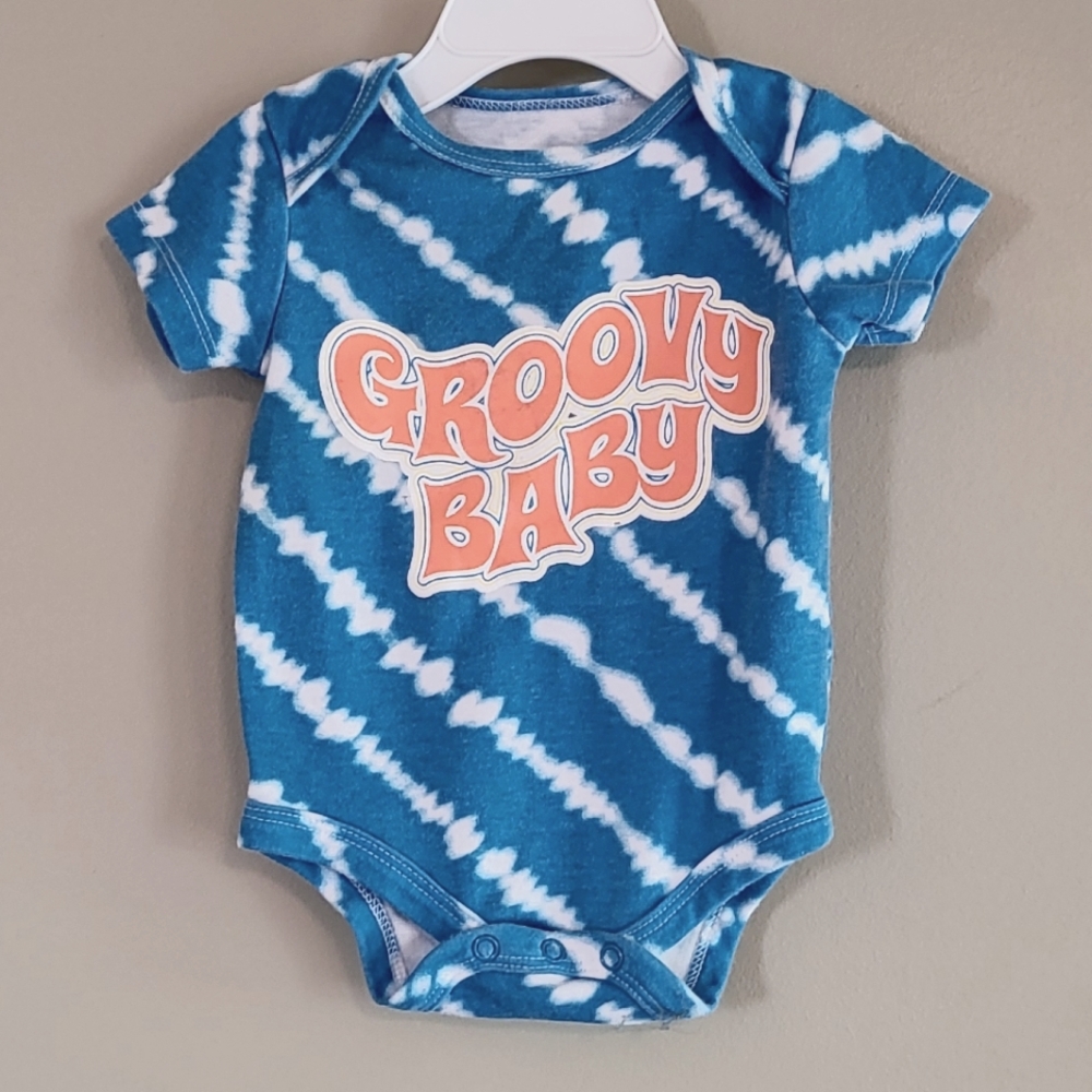 "Groovy Baby" tye dye onesie/bodysuit